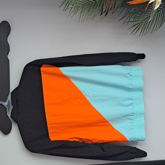 Jogger Color Block Nylon Set  Sz Medium Blue, Black & Orange PTP:22" - Picture 8 of 11